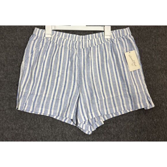 Universal Threads Women's Shorts Strip Blue Large - Picture 1 of 7